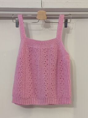 Lily Pulitzer Zabrina Pointelle Square Neck Sweater Tank S